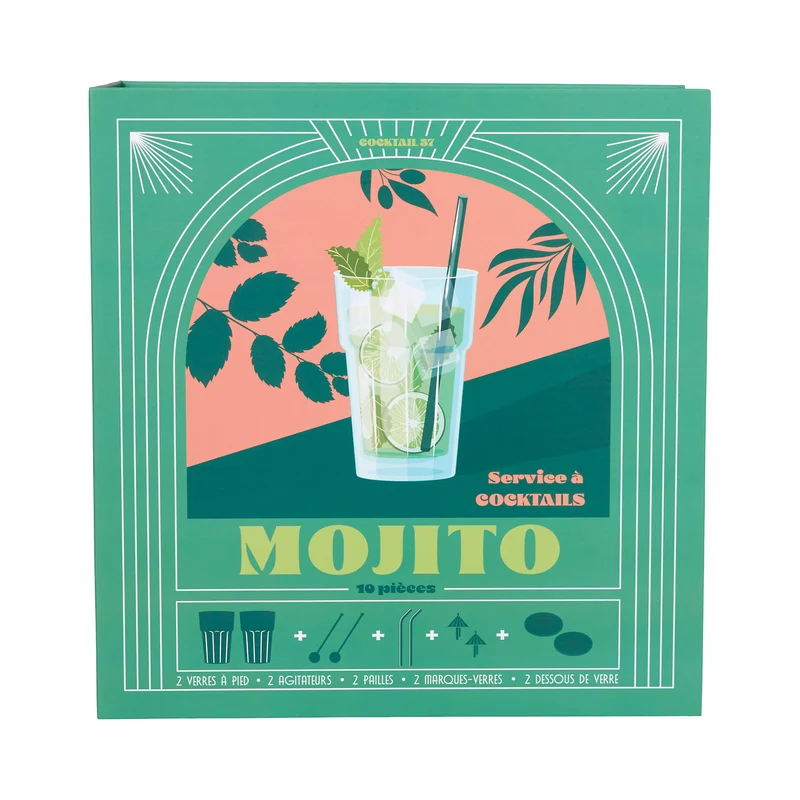 COFFRET COCKTAIL 10PCS MOJITO