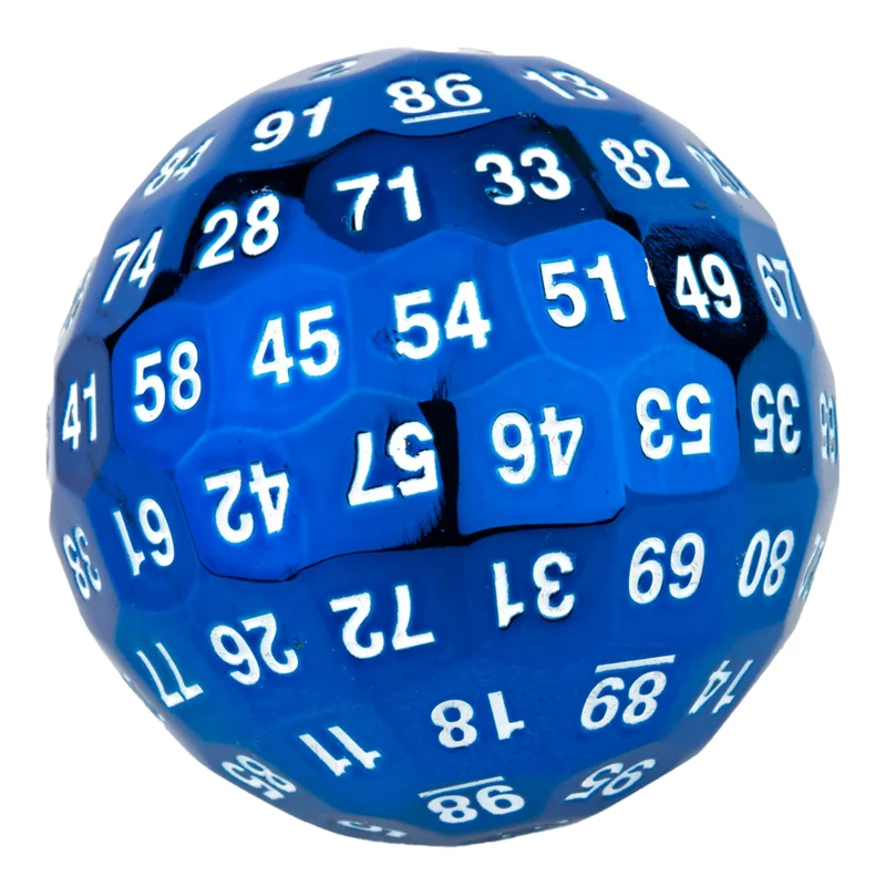 Titan's Fist Blue Metal D100 Dice