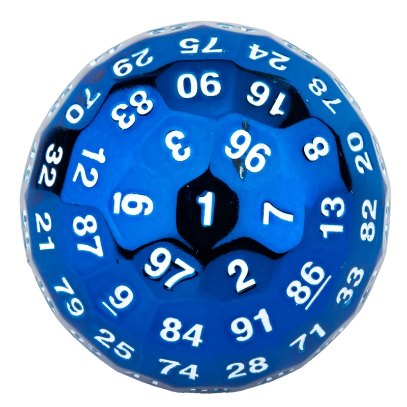 Titan's Fist Blue Metal D100 Dice