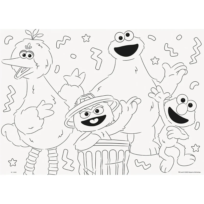 Sesame Street Birthday Party Colouring Placemats, 6 Count