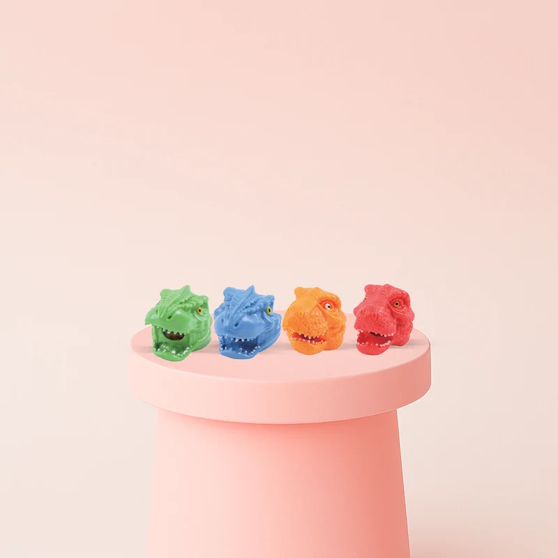 Squishy Dino Head with Beads Soft Stress Relief Toy