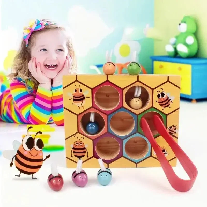 JOUET BEBE EN BOIS – Mes Abeilles Arc-en-Ciel