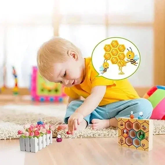 JOUET BEBE EN BOIS – Mes Abeilles Arc-en-Ciel