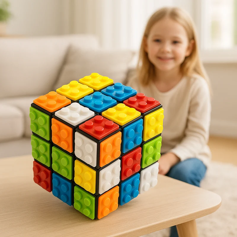 CASSE TETE – Cube 3x3 Building Blocks 2 en 1