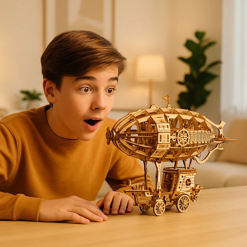 Puzzle 3D Bois – Ballon Dirigeable Zeppelin
