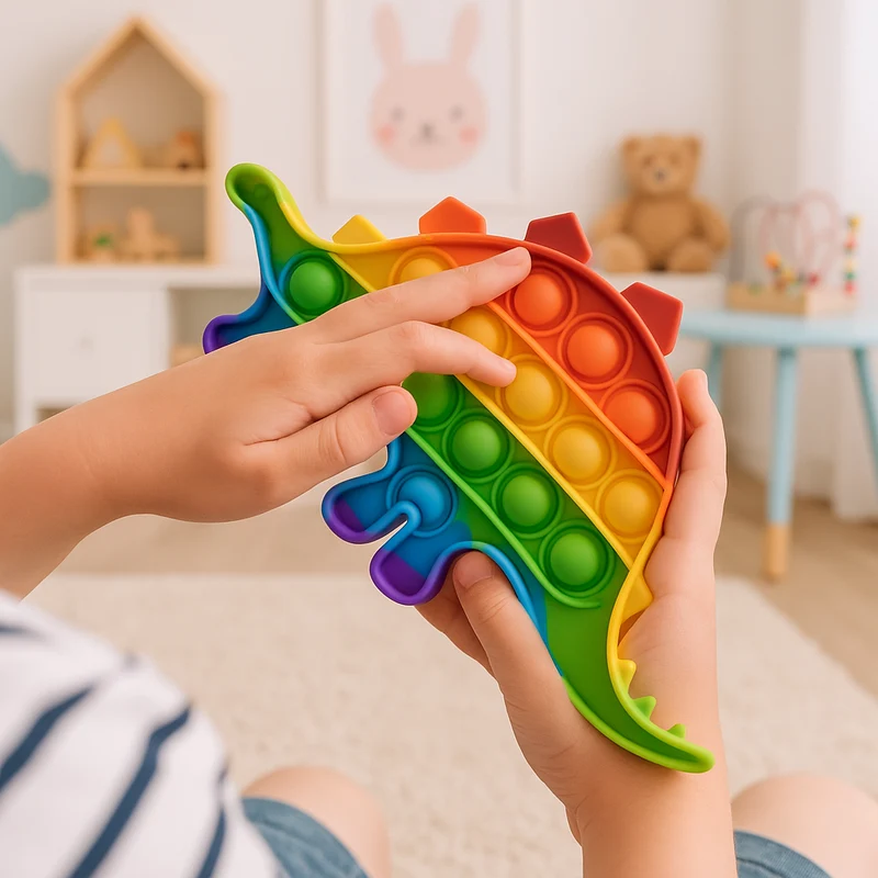 Pop It Dinosaure Rainbow – Fidget Anti-Stress
