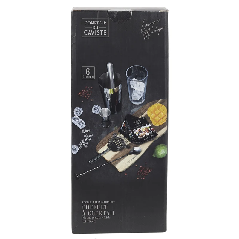 SET A COCKTAIL 5 ACCESSOIRES ET 50 RECETTES