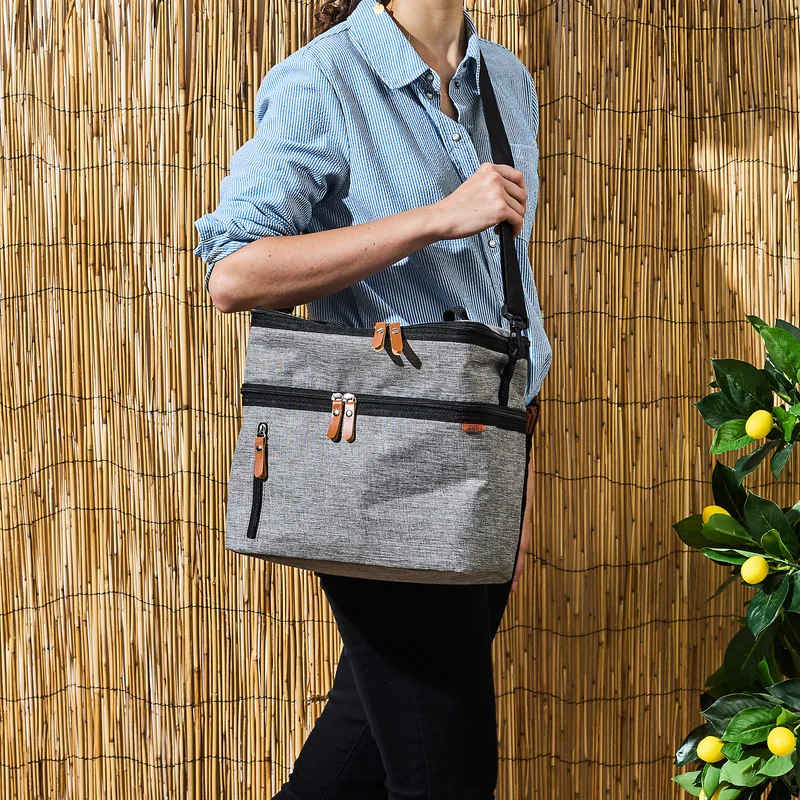 LUNCH BAG FRAICHEUR GRIS ZIPPE 10L