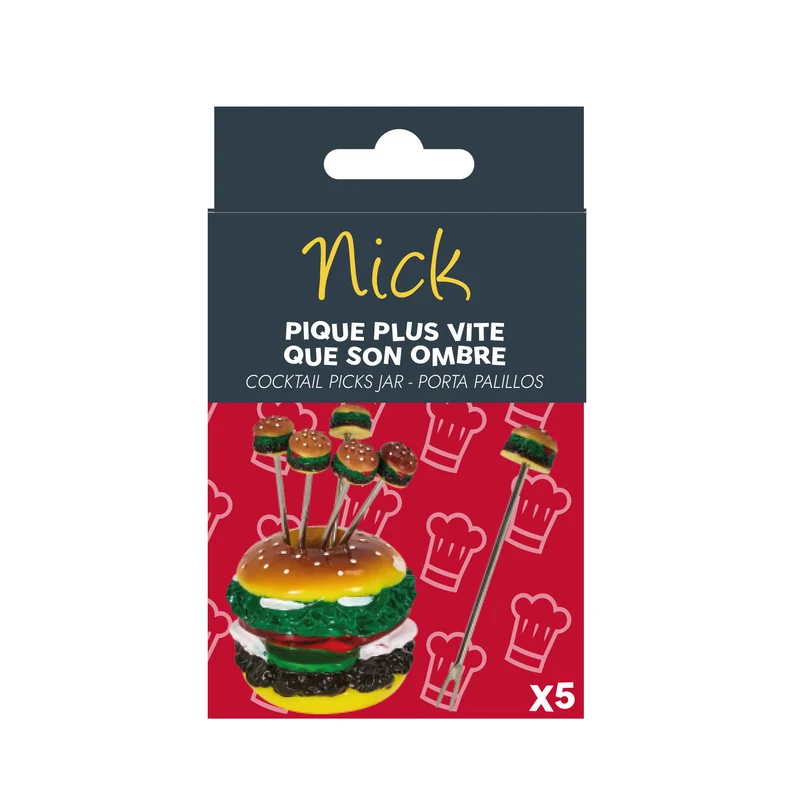 PIQUE APERO X5 FORME HAMBURGER LUDIQUE