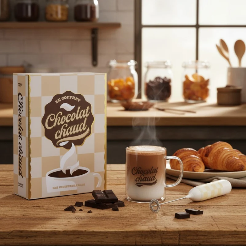 COFFRET LIVRE CHOCOLAT CHAUD 2PCS