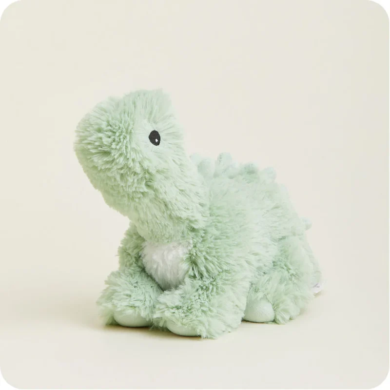 Dino Green Long Neck Warmies - heats up in the microwave