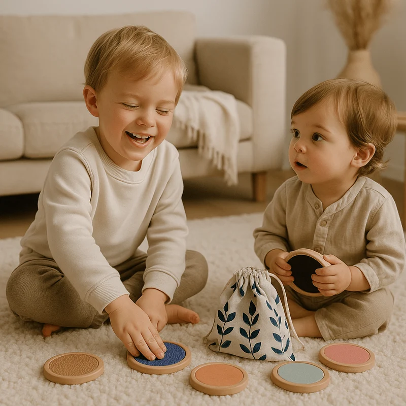 Disques Sensoriels Texturés – Jeu Montessori