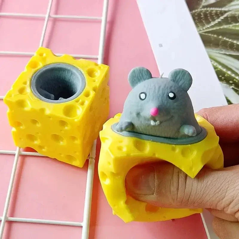 Squishy Souris et Fromage – Pop-Up Anti-Stress