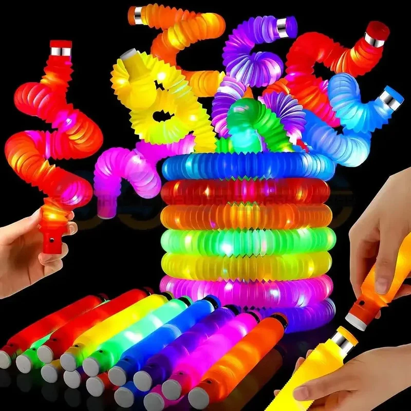 Fidget Pop Tubes Lumineux – Flash LED