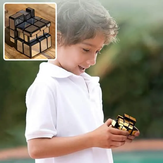 CASSE TETE – Cube 3x3 Miroir Or et Argent