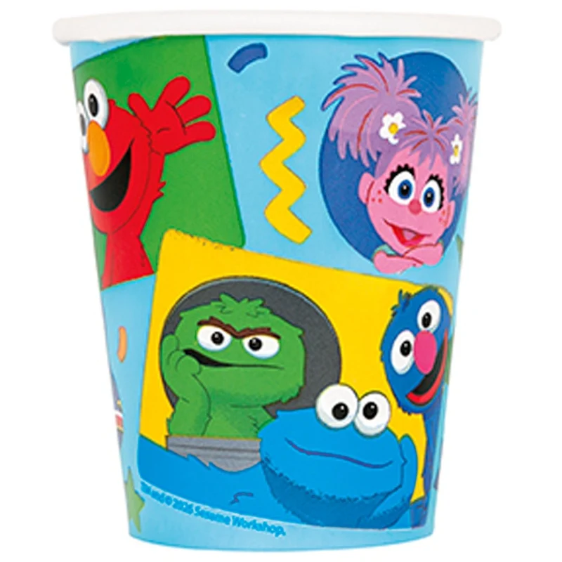 Sesame Street Birthday Party Paper Cups, 9 Oz, 8 Count