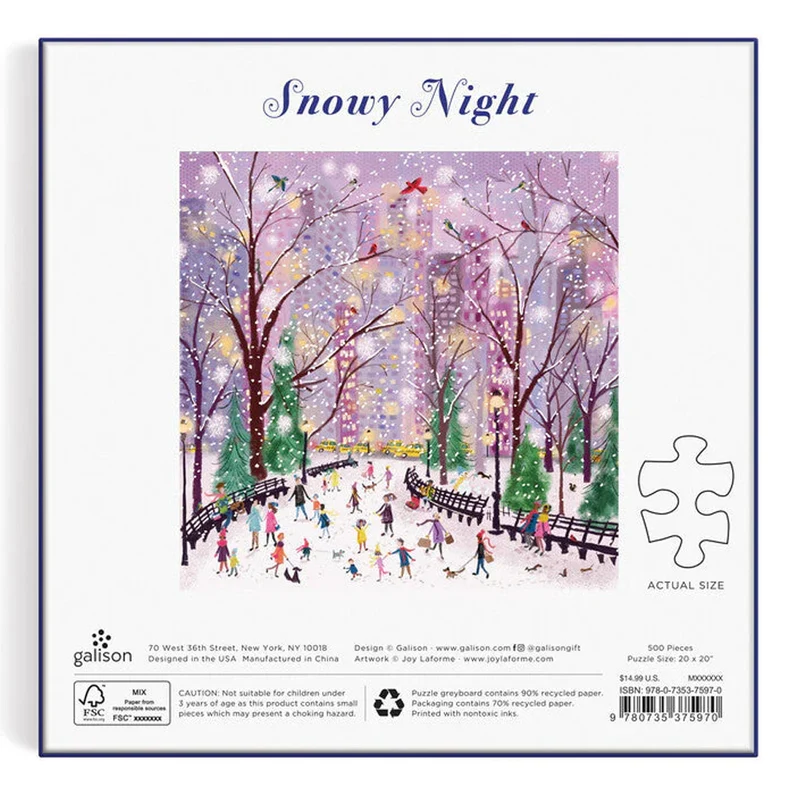 Snowy Night 500 Piece Jigsaw Puzzle
