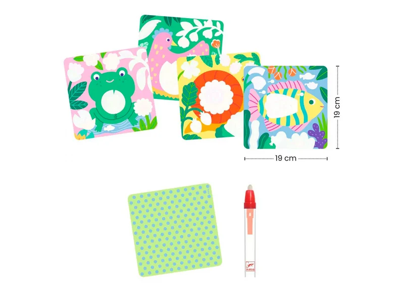 Coloriages magiques - Coucou caché maman-bébé du jardin - Djeco