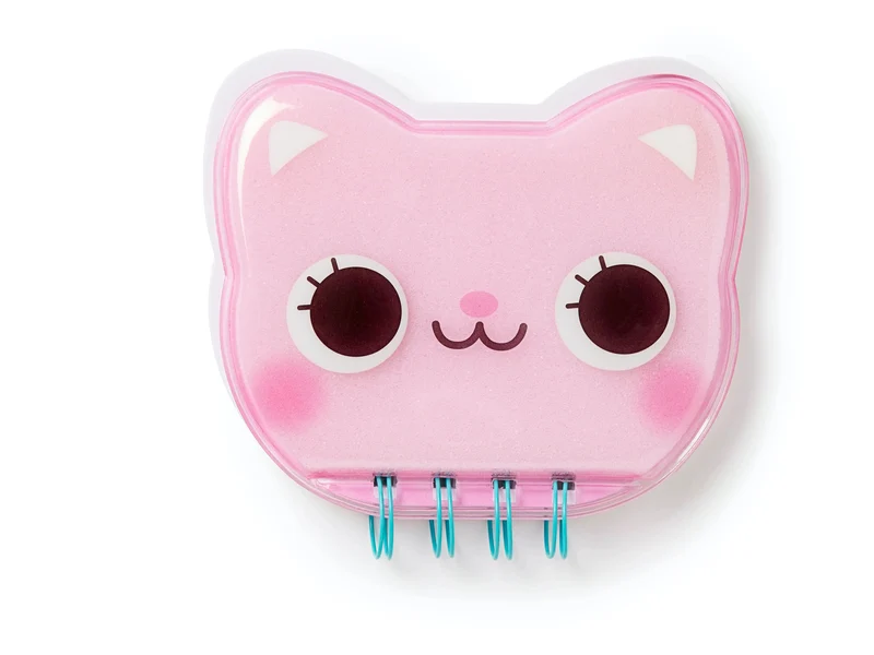 Carnet A6 en gelée à spirales pour enfant - Chat - Pango