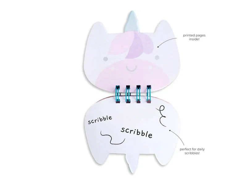 Carnet A6 en gelée à spirales pour enfant - Licorne - Pango