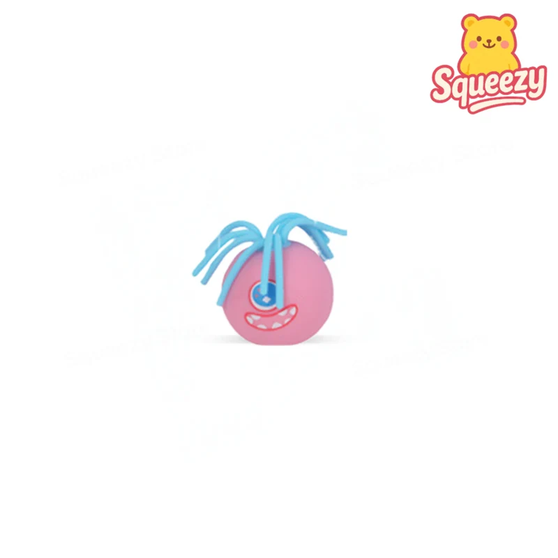 Emoji Face EVA Ball with Hair Funny Soft Stress Relief Toy