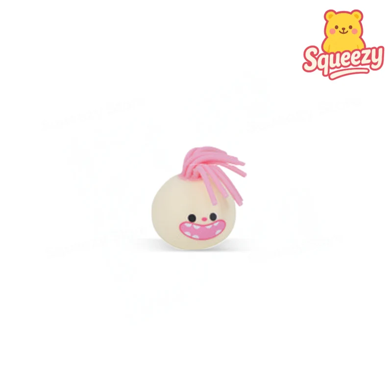 Emoji Face EVA Ball with Hair Funny Soft Stress Relief Toy