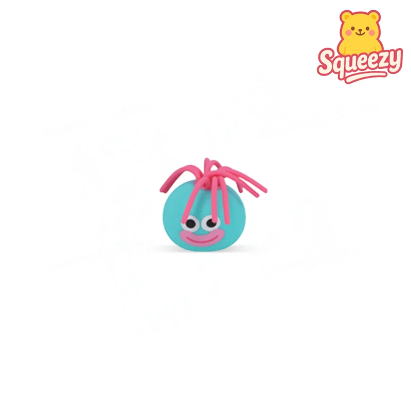 Emoji Face EVA Ball with Hair Funny Soft Stress Relief Toy