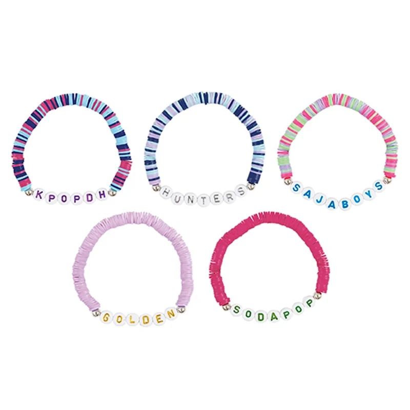 KPop Demon Hunters Beaded Bracelets, 5 Count