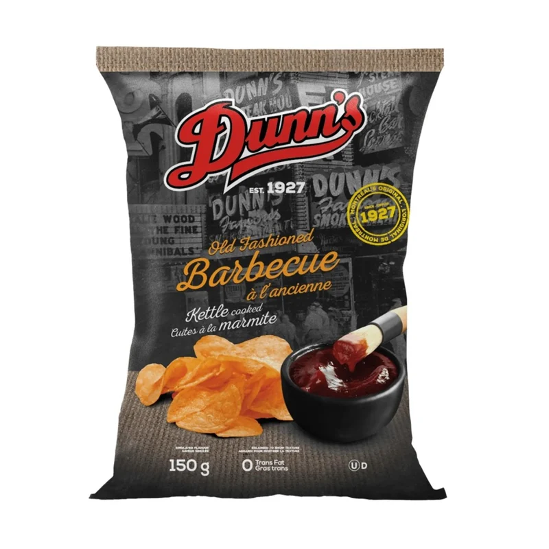 Dunn's Old Fashioned Barbecue Kettle Chips, BBQ Kettle Chips, 150g, 1 Count