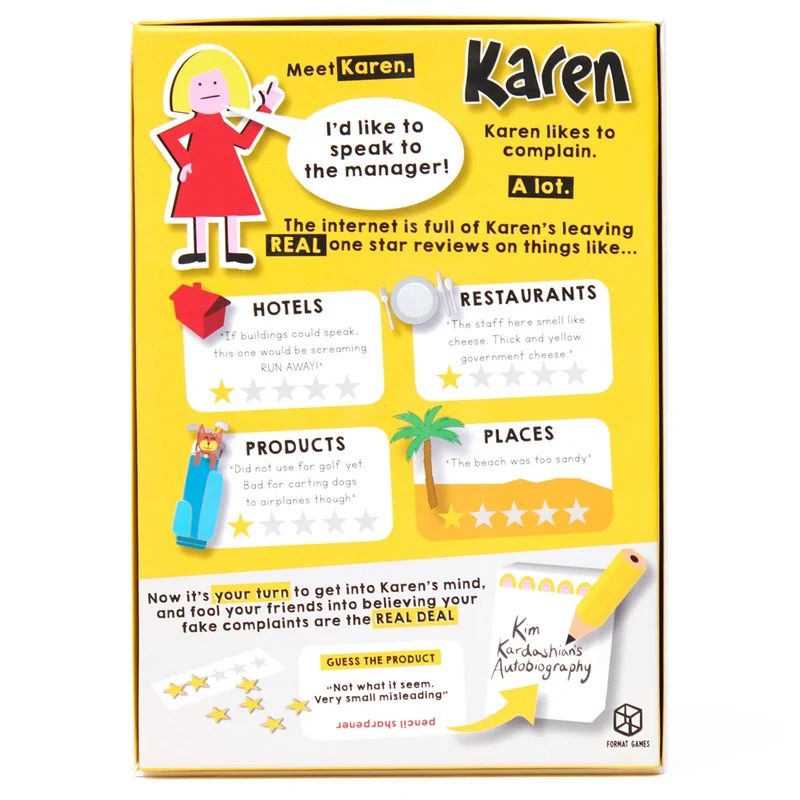 Karen Party Game of 1 star reviews