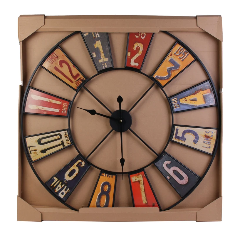 HORLOGE RECYCLERIE 80CM A PILE