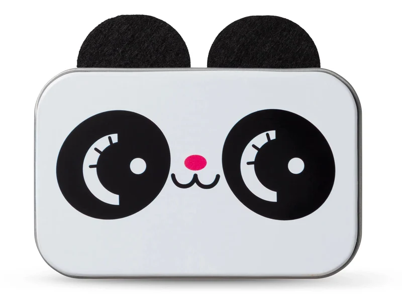 Boîte à souvenirs en métal et feutrine - Panda