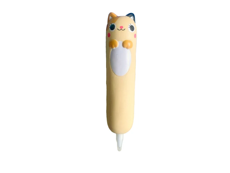 Stylo Squishy Chat Calico - Jouet anti-stress