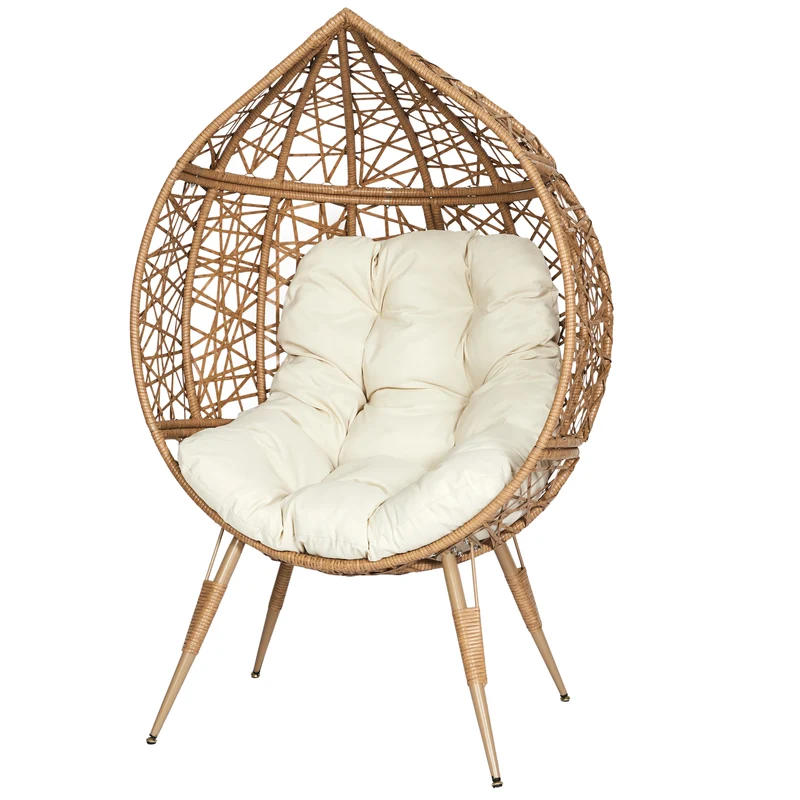 FAUTEUIL OEUF COUSSIN BEIGE