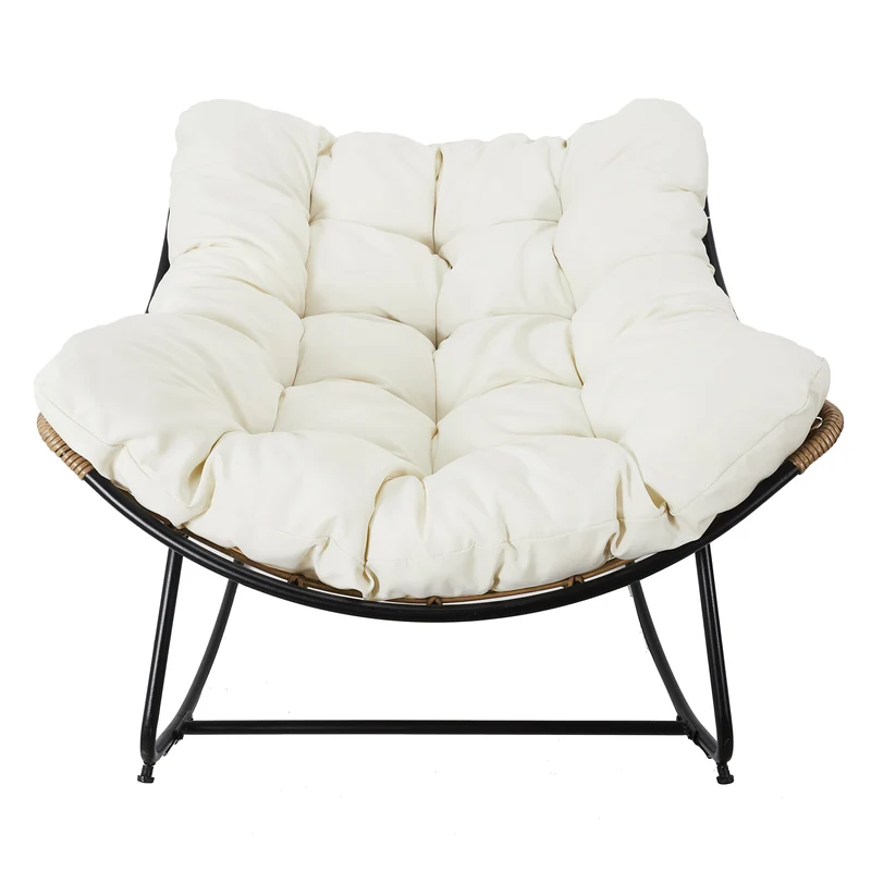 FAUTEUIL A BASCULE TULUM COUSSIN BEIGE