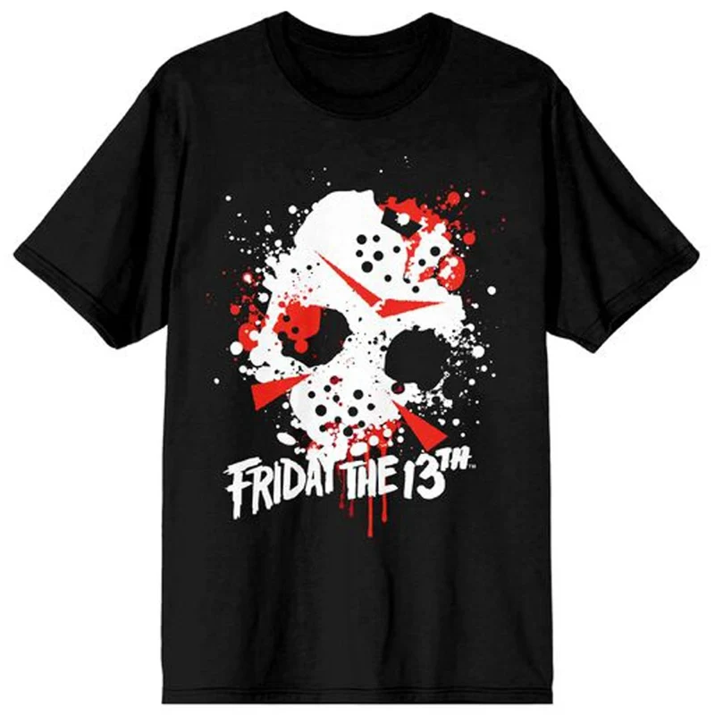 Friday the 13th Paint Splatter Mask T-Shirt for Adults