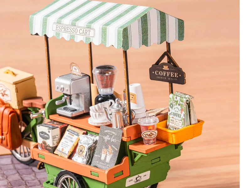 Maquette miniature Aromatique Roulotte à Café DIY - Robotime