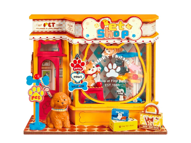Maquette pièce miniature Animalerie Pawfect DIY - Robotime