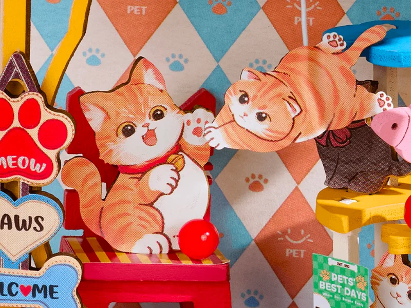 Maquette pièce miniature Animalerie Pawfect DIY - Robotime