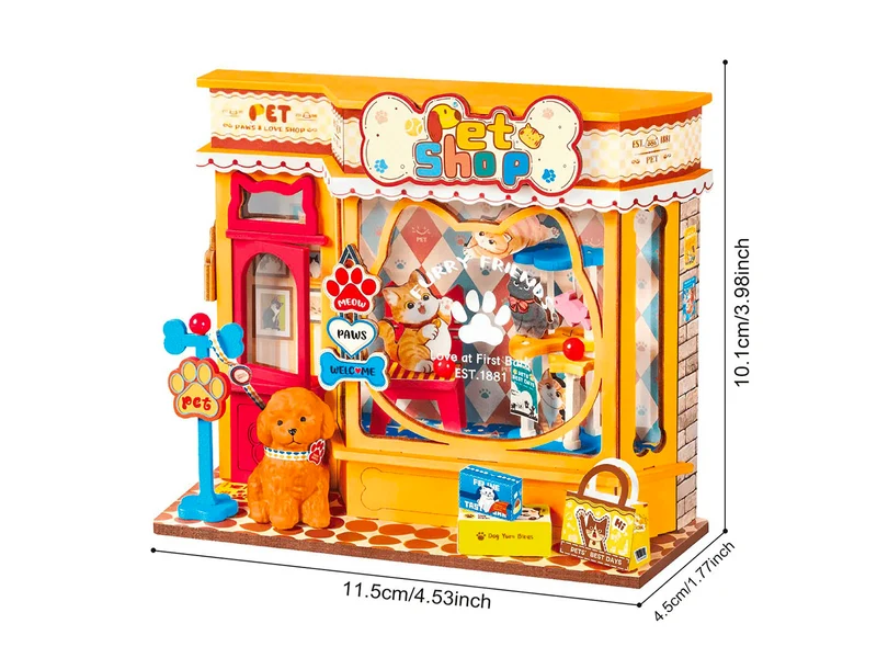 Maquette pièce miniature Animalerie Pawfect DIY - Robotime