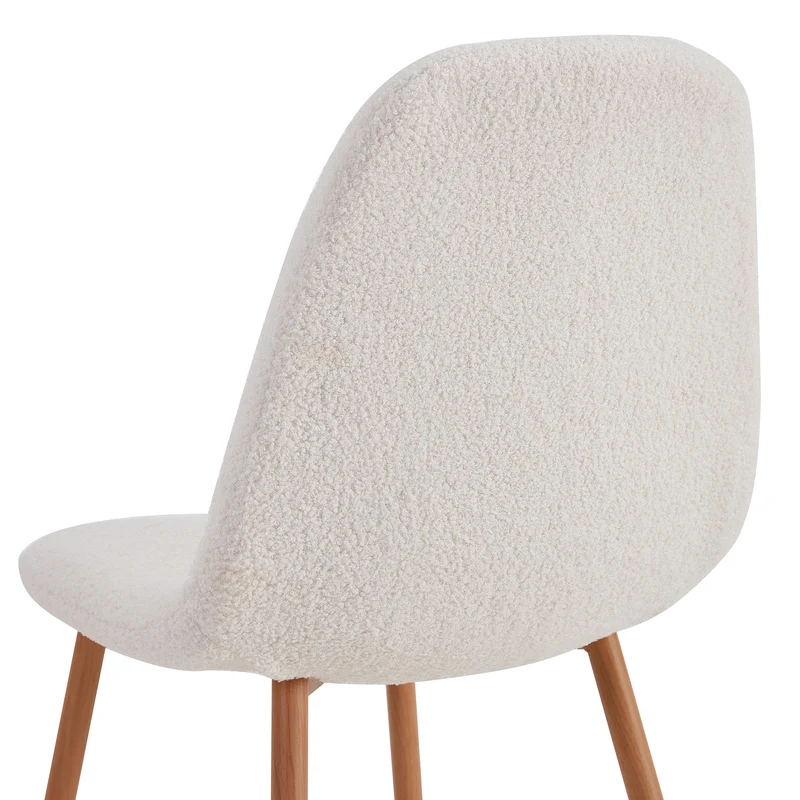CHAISE BOUCLETTE FREYA - LOT DE 4