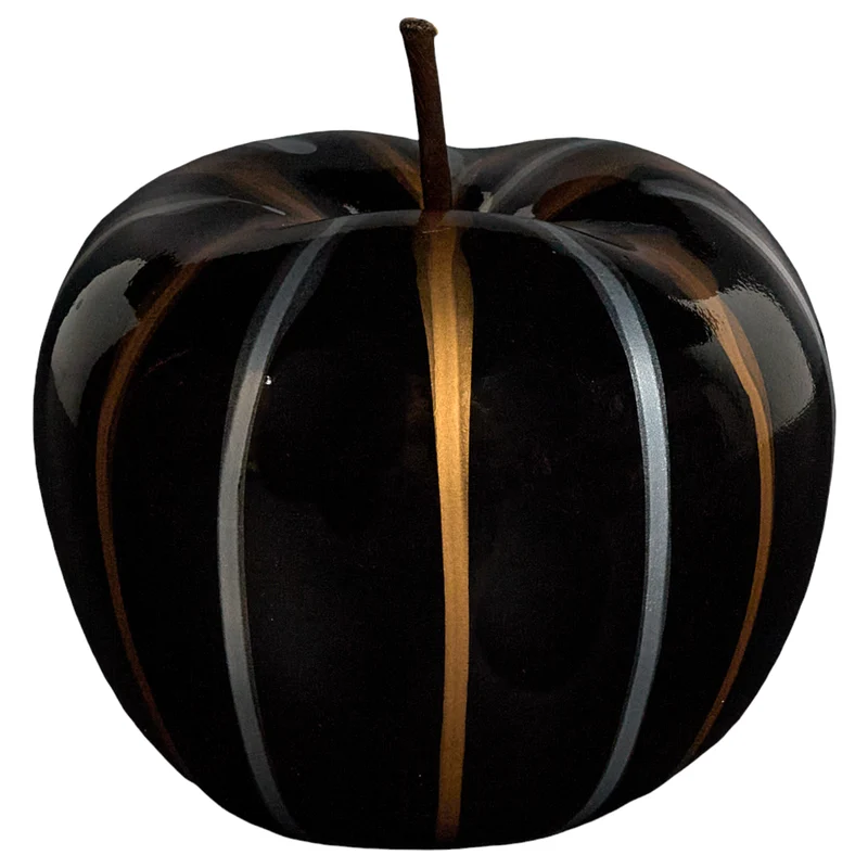 STATUE POMME COULURE BRONZE ET ARGENT H13CM