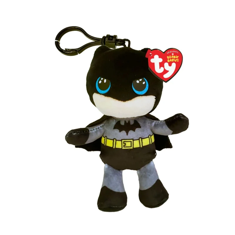 TY Floppy Plush with Clip, Batman, DC Comics, 5 Inches, 1 Count