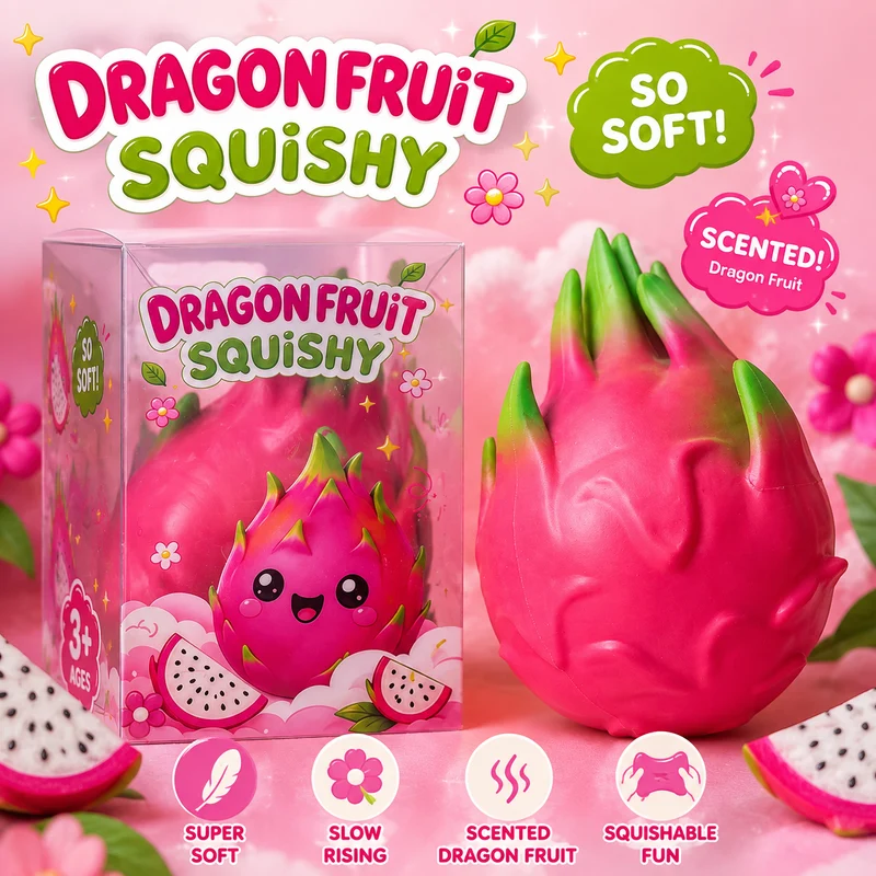 Jumbo Dragon Fruit Scented Squishy