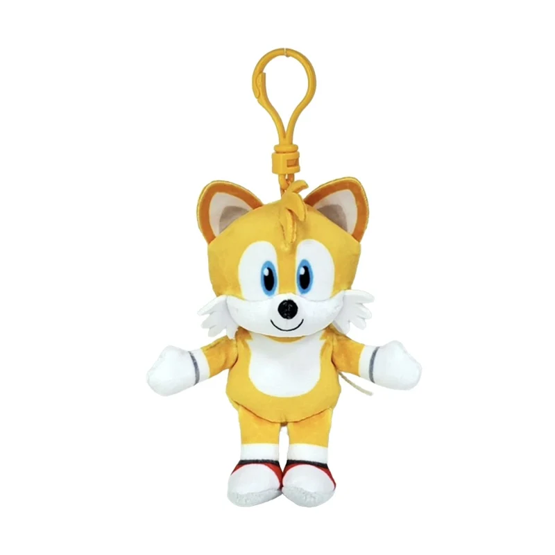 TY Floppy Plush with Clip, Tails, Sonic the Hedgehog, 5 Inches, 1 Count