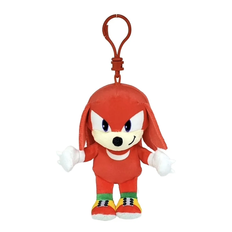 TY Floppy Plush with Clip, Knuckles, Sonic the Hedgehog, 5 Inches, 1 Count