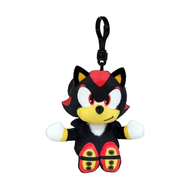 TY Floppy Plush with Clip, Shadow, Sonic the Hedgehog, 5 Inches, 1 Count