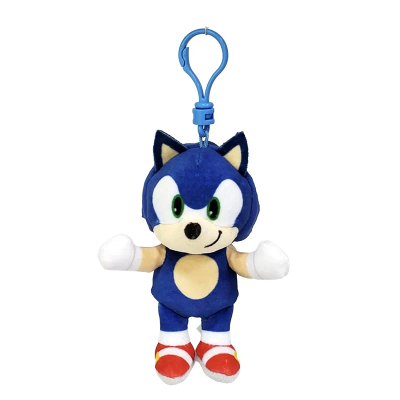 TY Floppy Plush with Clip, Sonic the Hedgehog, 5 Inches, 1 Count