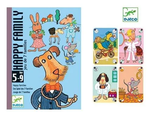 Djeco Card Game Happy Family / jeu des cartes Famille heureuse