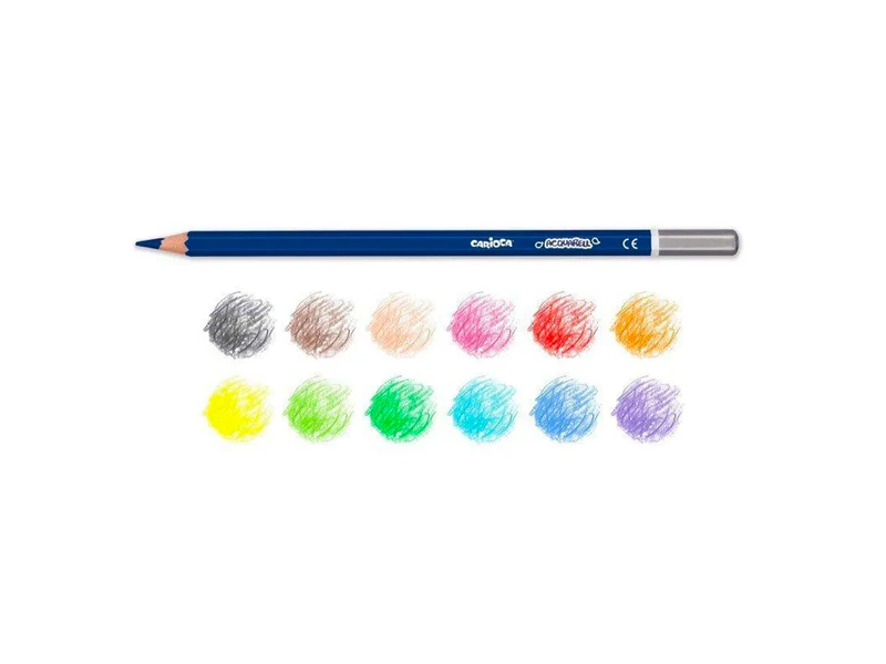 Pochette de 12 crayons de couleurs aquarelles - Carioca